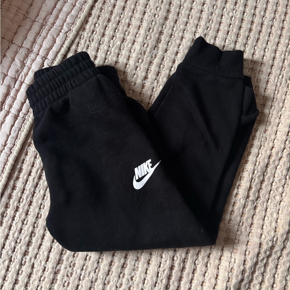 Nike kids Black Joggers with White Logo